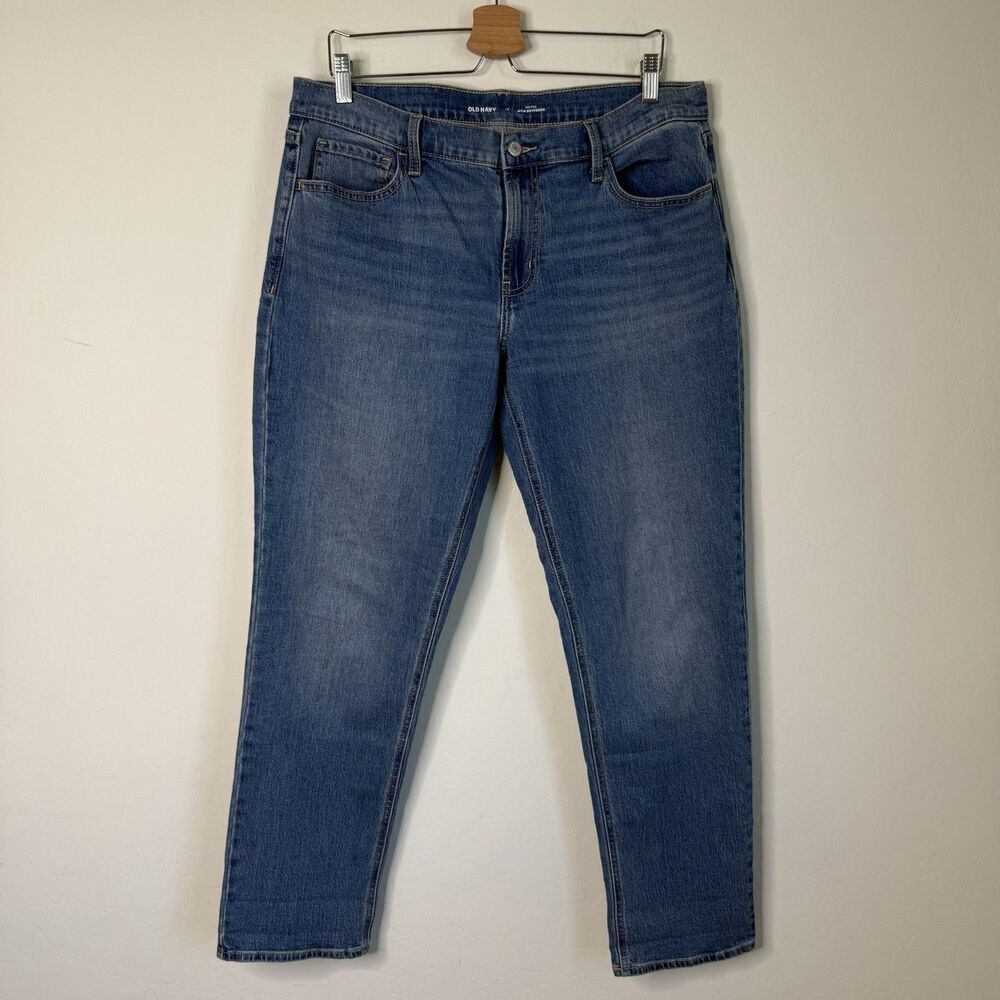 Old Navy Sz 12 Mid-Rise Wow Boyfriend Jeans Relaxed Casual Boho Capsule Classic